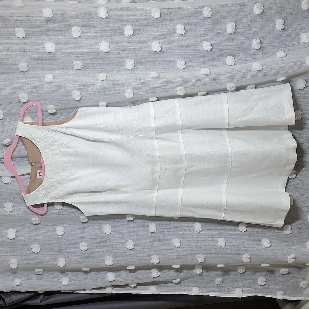 Anne Klein Off White Tiered Dress Size 14